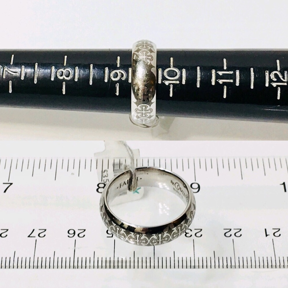 Scott Kay 7mm Cobalt Devout Cross Ring - Picture 4 of 8